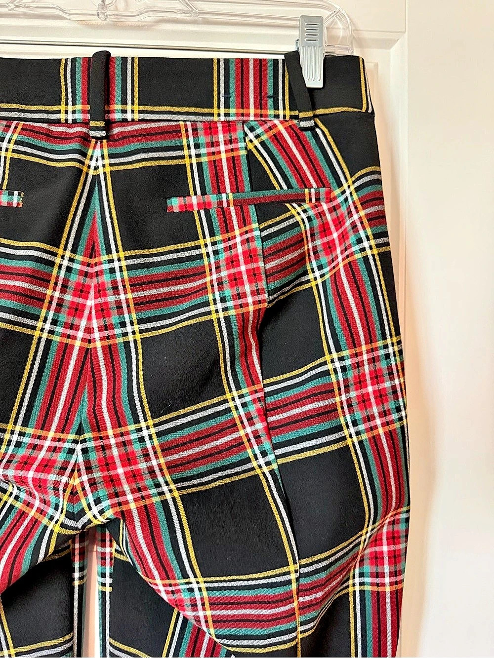 J.Crew Ruby Full-Length Pant Plaid Full-Length Pants in Black & Red Size 2 - Picture 8 of 12